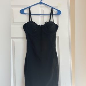 Windsor black dress size small. Rhinestones on the top and the sides